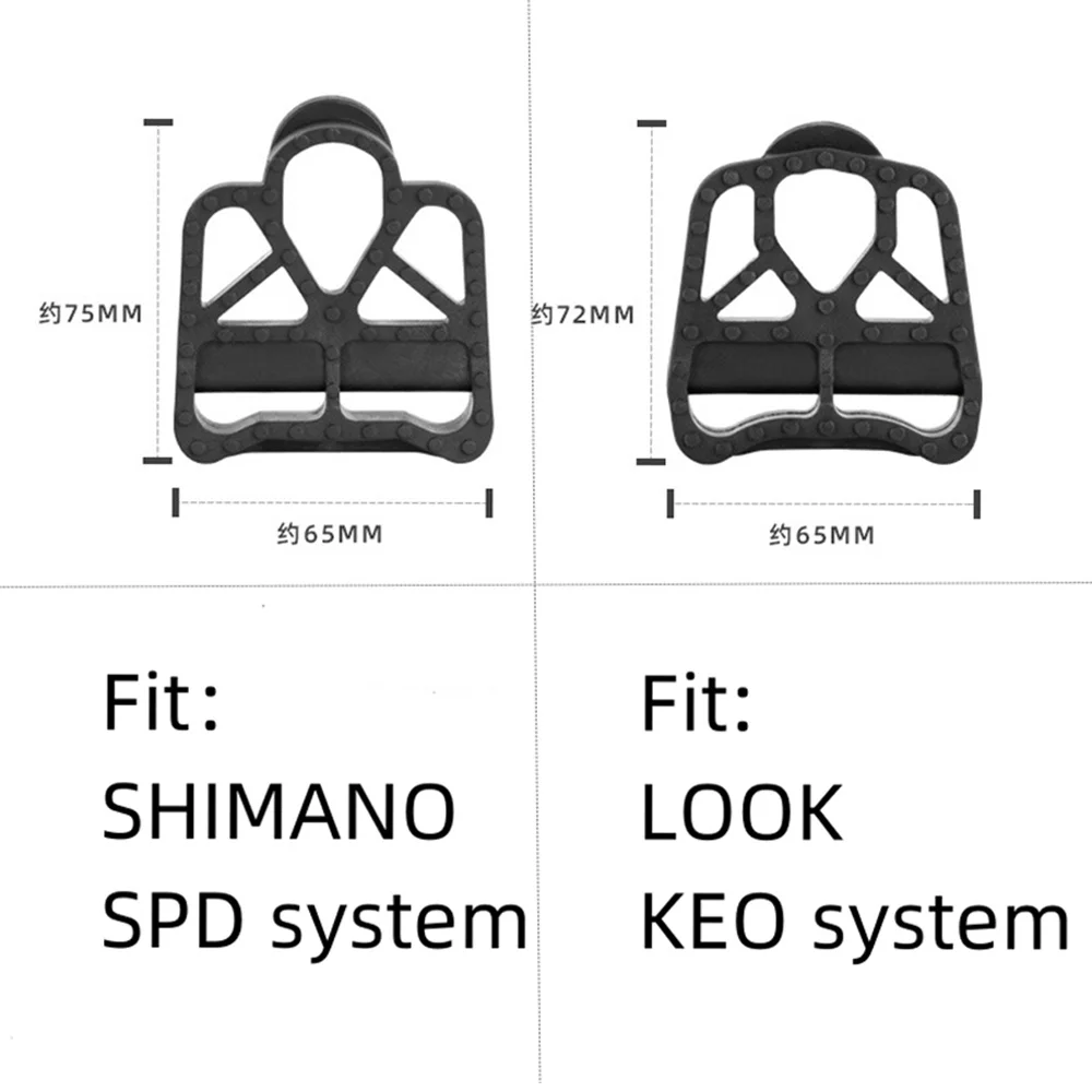 محول دواسة الدراجة CNC - Shimano SPD/LOOK/KEO إلى منصة، محول مسطح بدون مشبك لدراجات الطريق/MTB ​