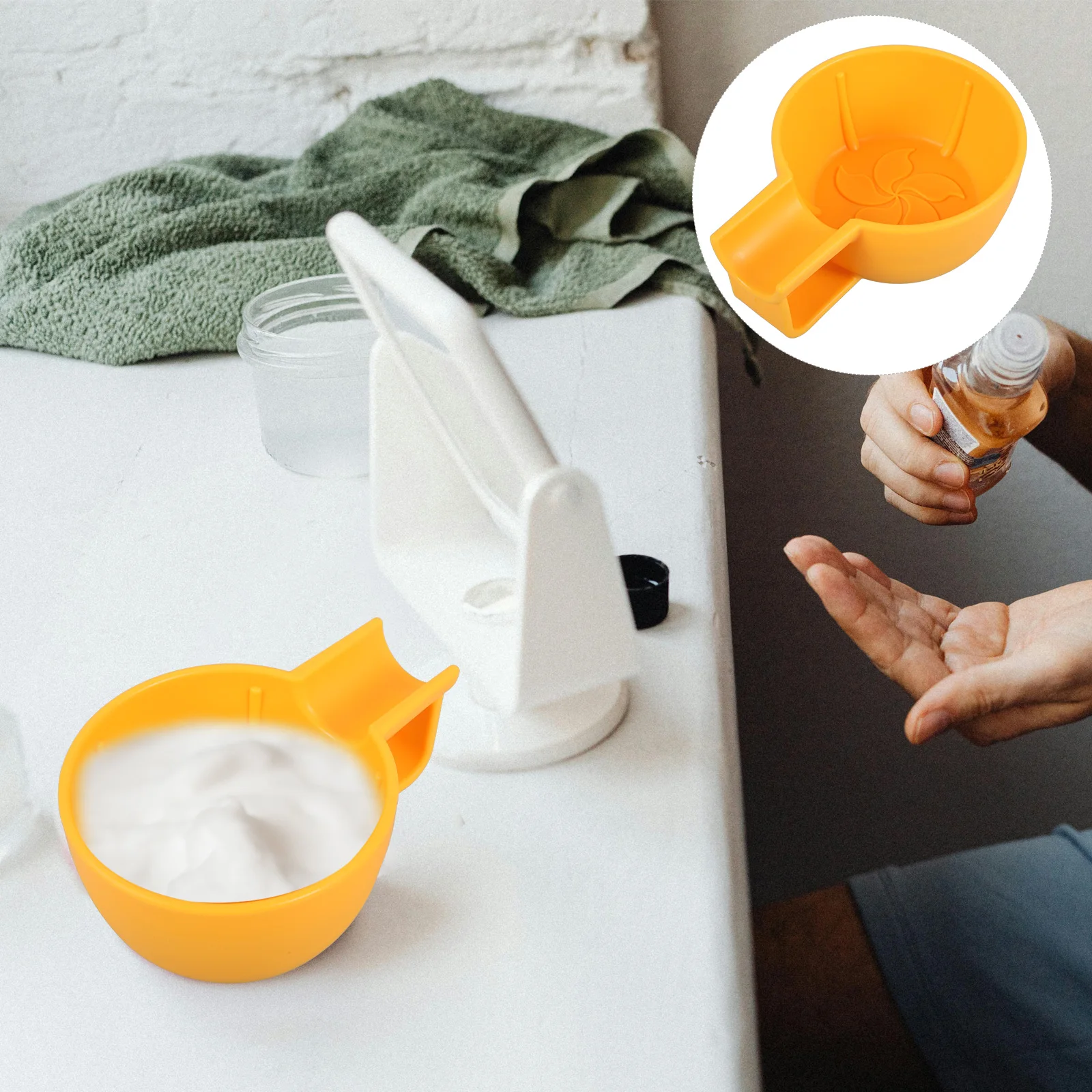

Large Capacity Multi-Use Deep Plastic Shave For Men Natural Shaving Lather Bowl Lightweight Durable Shaving Soap Bowl Travel