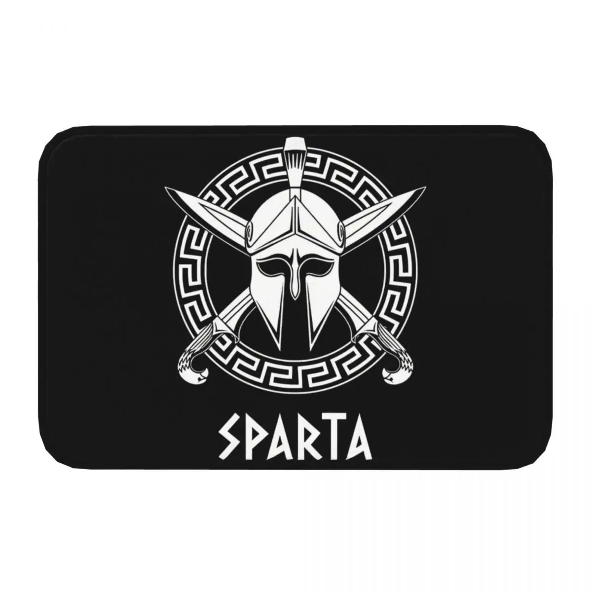 Spartan Cartoon Non-slip Doormat Living Room Mat Dark Skull Balcony Carpet Welcome Rug Indoor Decor