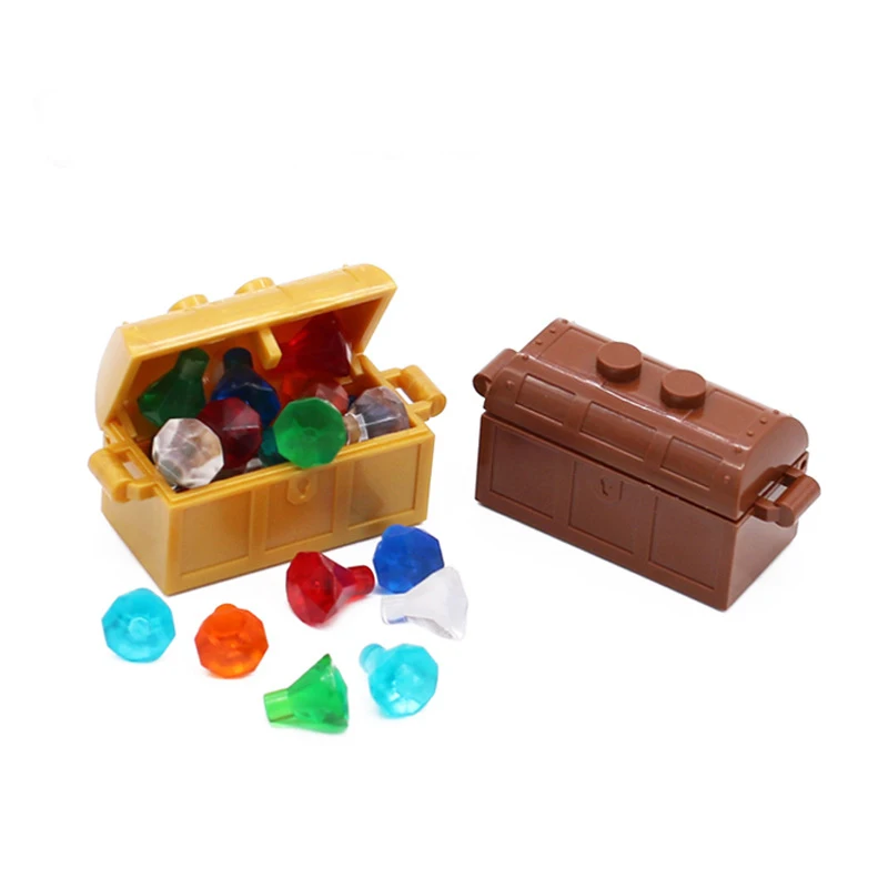 Building Blocks 2x4 Treasure Chest Magic Box 4738 4739 MOC Parts Compatible Lego Bricks  Toy for Children