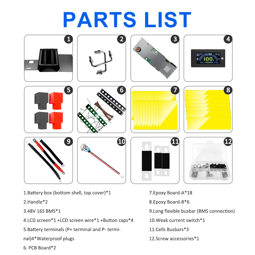 بولندا 48V105AH 5.3KWH Lifepo4 مجموعات البطارية لتقوم بها بنفسك صندوق JK BMS RS485 يمكن بدون بطارية حزمة محمولة الشمسية RV EV معفاة من الضرائب #4