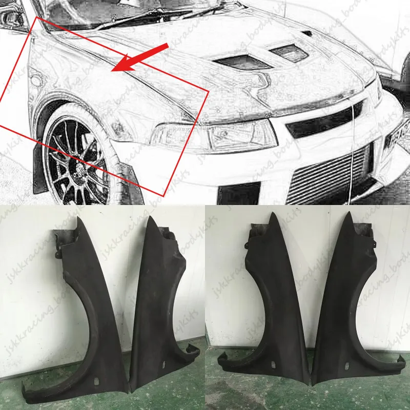

Для Mitsubishi Evolution EVO 6 OE переднее крыло брызговики FRP неокрашенные 2 шт.