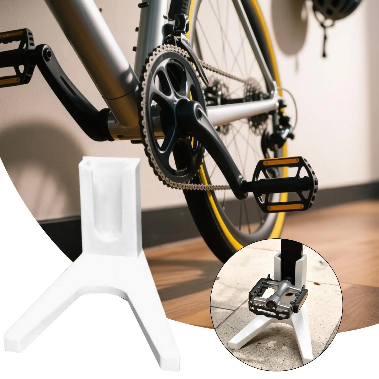 Mountain Bike Side Stand Portable Space-Saving Propstand Holder Display Stable Floor Mount Bike Stand for Indoor Living Room