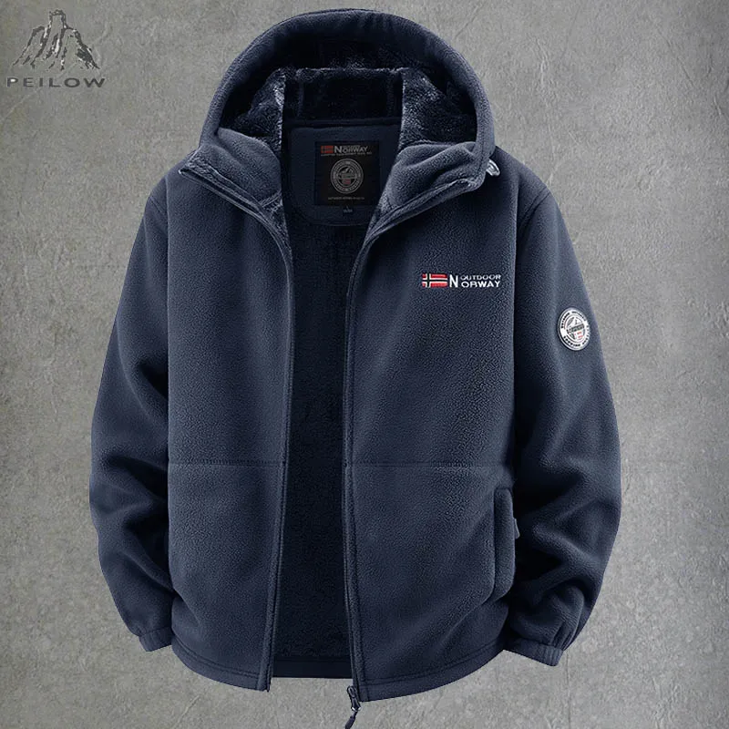 

Новые уличные толстовки на флисовой подкладке, мужские утолщенные ветрозащитные кардиганы, флисовая куртка, зимние парки с вышивкой, мужские теплые пальто