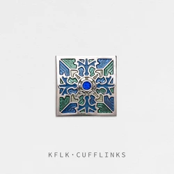 KFLK Fashion Enamel Colored Square Brooch Pins Exquisite Brand Brooches For Women Mens Costumes Badge Brooch Jewelry Wholesale