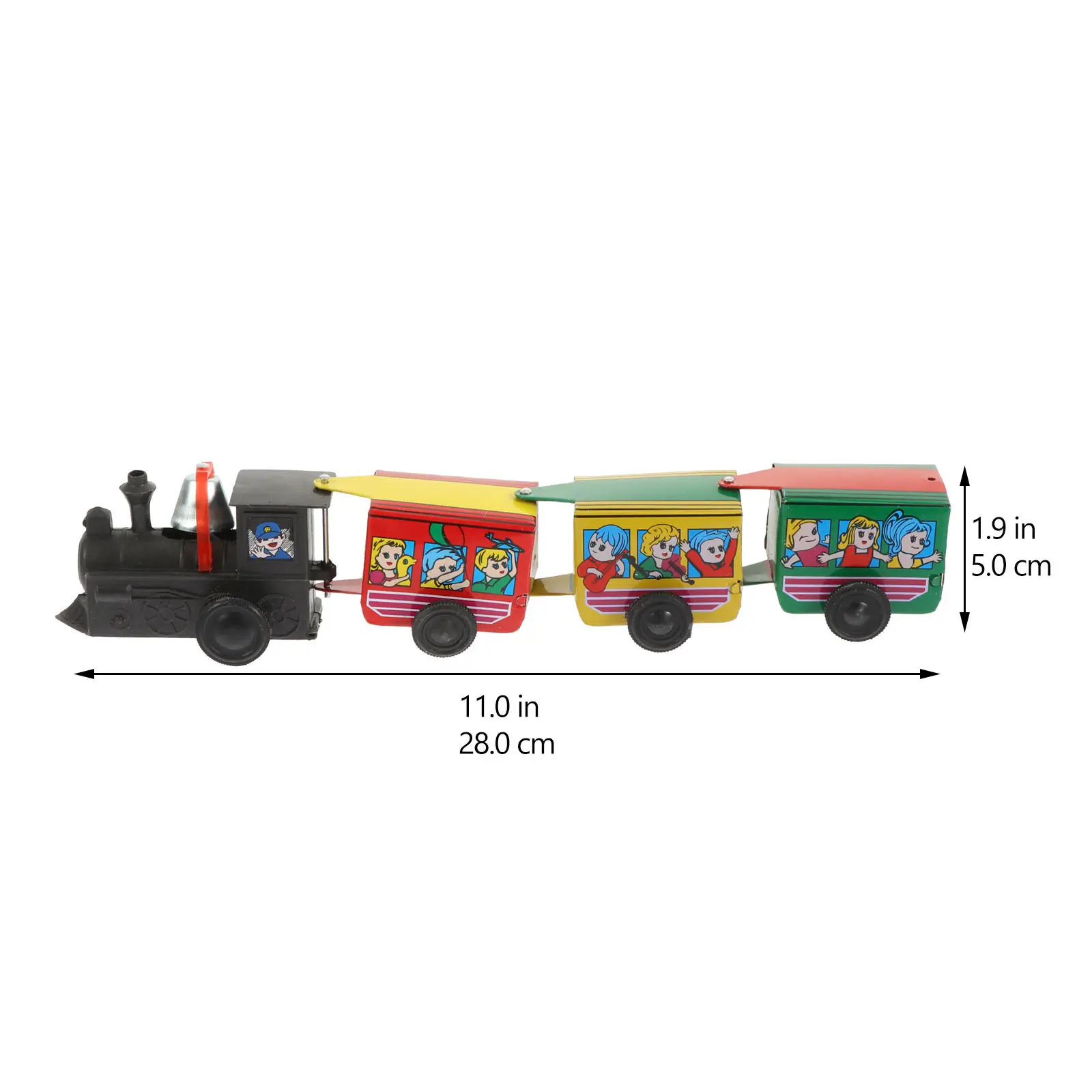 Mini Vintage Wind-Up Train Clockwork Toy – Educational Interactive Desktop Ornament for Kids & Early Learning