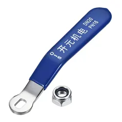 1pcs Valve Handle Lever Handle Iron Chrome Plated Replacement with Plastic Grip Blue for DN20 Ball Valve