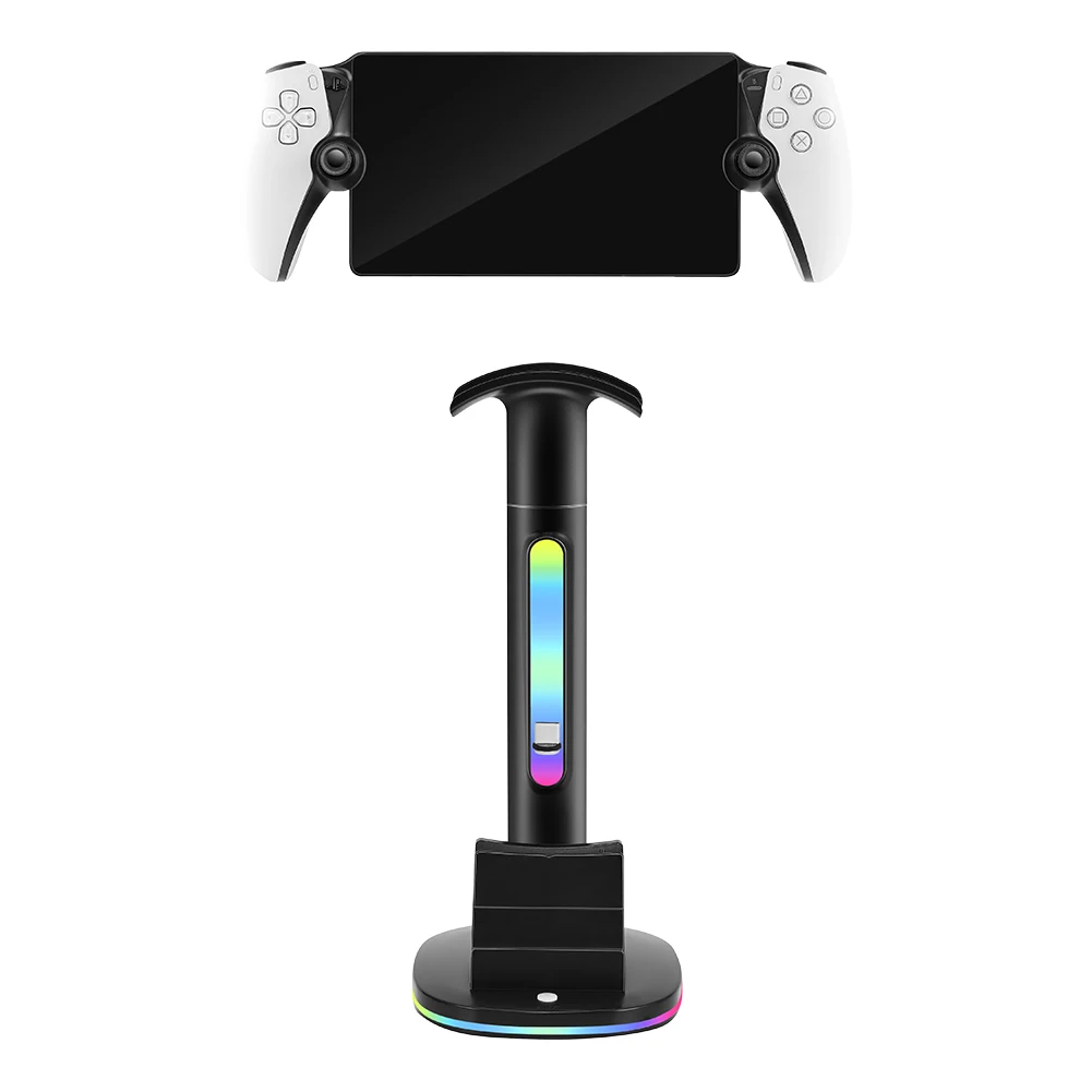 

RGB Charging Dock Station Headphones Stand Charging Stand Console Charger Stand Base for PS5 Portal for PlayStation Portal