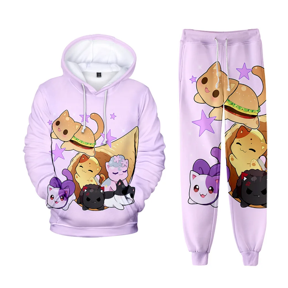 Anime Aphmau Merch 3D Print kids Tracksuit Set Casual Hoodie+Pants 2pcs Sets Spring Autumn Oversized Sweatshirt Fashion Clothes