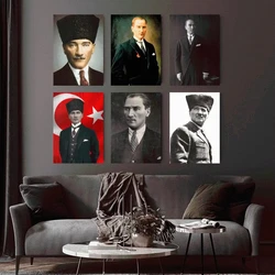Turkey Mustafa kemal Ataturk Poster Home Office study Wall Bedroom Living Room Kitchen Decoration Painting