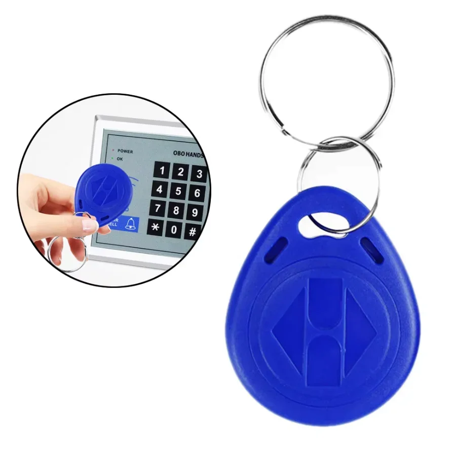 10pcs 125KHz T5577 Keyfobs Rewritable Duplicate Tag 5200 Proximity Copy Access Card ID Token Ring RFID Cloner Keychain