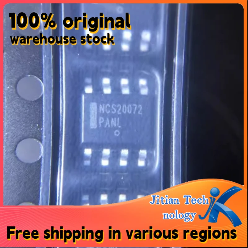 100% original inventory 20PCS NCS20072DR2G logo NCS20072 SOIC-8 Operational amplifier chip Channel direct sales