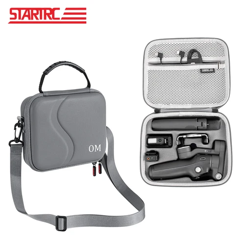 STARTRC OM8 Estuche de transporte para DJI OM7/7P Estuche de almacenamiento portátil bolso de hombro de PU bolso de viaje para DJI Osmo Mobile 7 8 Accesorios