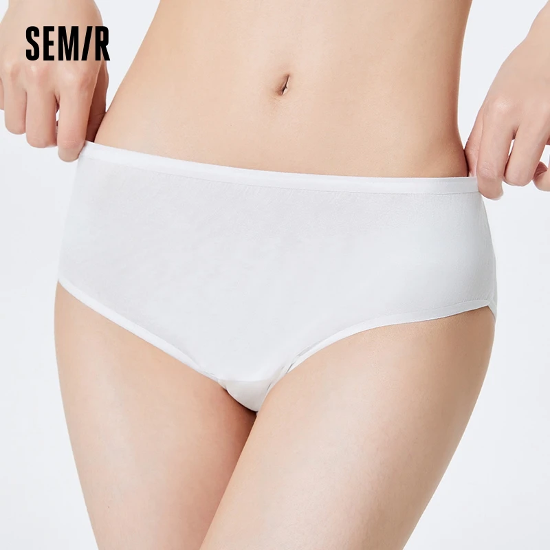 Semir Underwear Women Comfortable Fresh Antibacterial Briefs Healthy Breathable Underwear