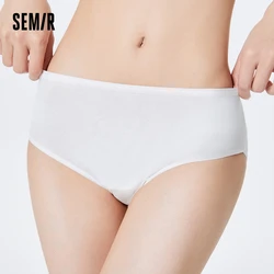 Semir Underwear Women Comfortable Fresh Antibacterial Briefs Healthy Breathable Underwear