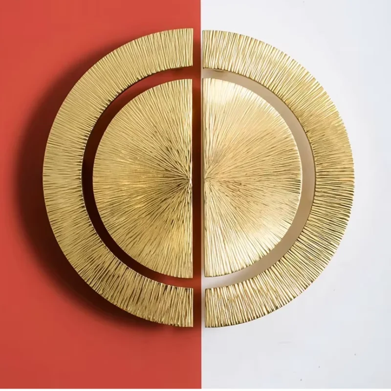 Brass Round Semicircular Cabinet Door Knob Handle Desk Drawer Pulls Modern Knobs Furniture Hardware Kitchen Accessories