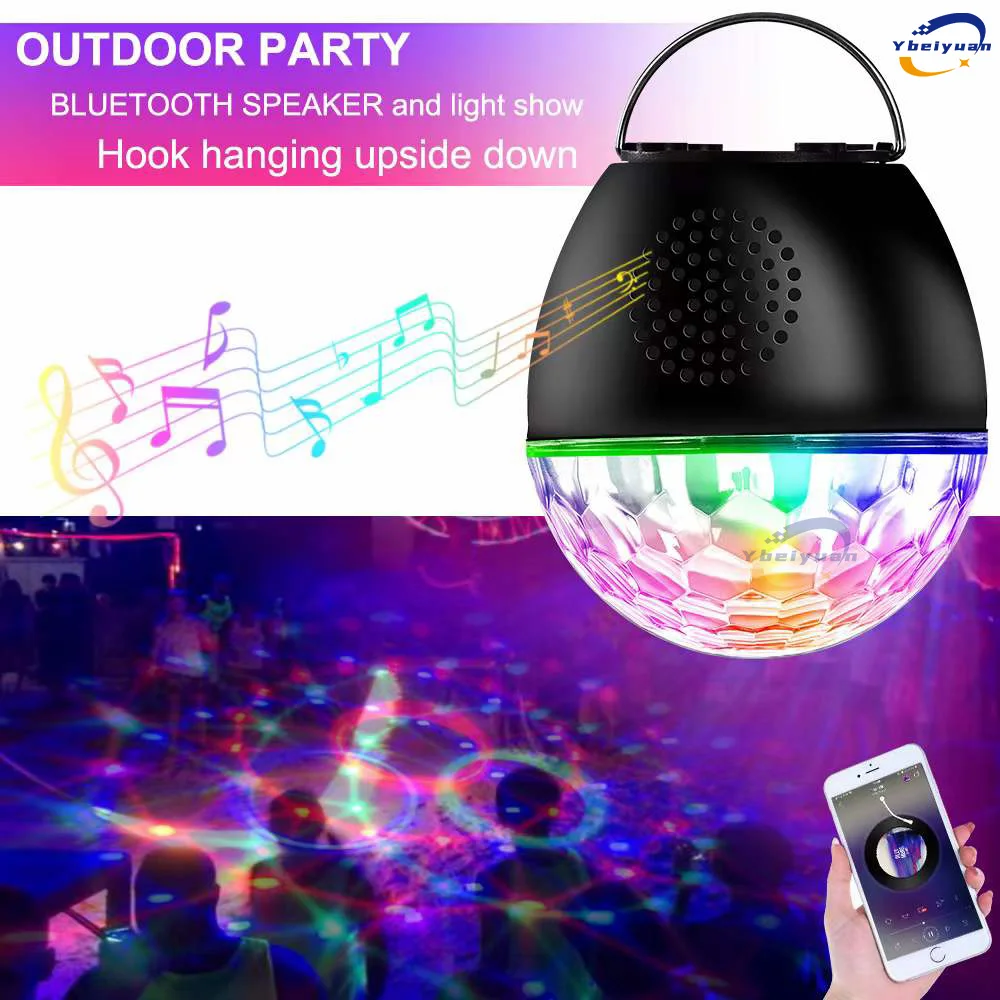 Bola mágica de luz RGBPW con control remoto por Bluetooth para discoteca, 16 modos de color, fiesta al aire libre, Navidad, Halloween, regalo de cumpleaños