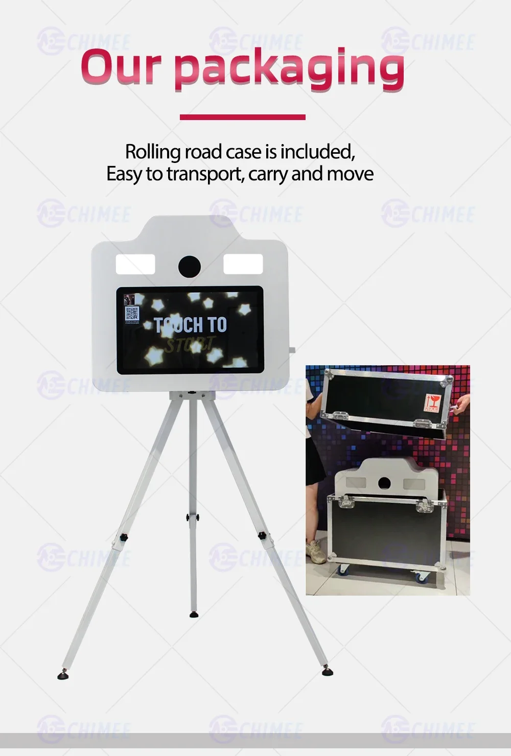 Desain Estetika Kotak Selfie Photo Booth Bermanfaat Multifungsi Photobooth Shell Portable Dslr Photo Booth untuk Acara