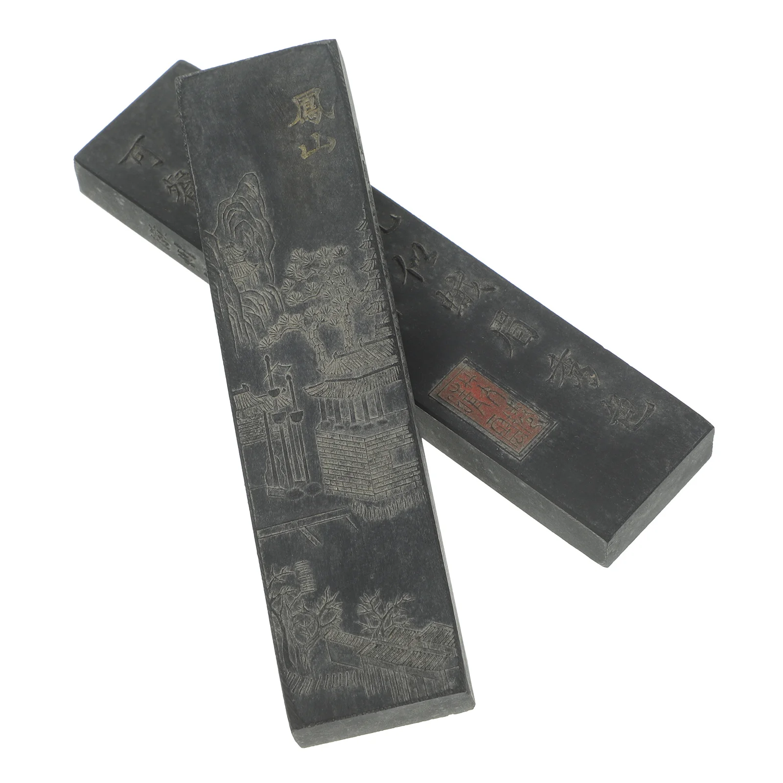 

2Pcs Grinding Calligraphy Ink Sticks Traditional Chinese Handmade Ink Block for Writing Drawing Calligraphy Practice Durable