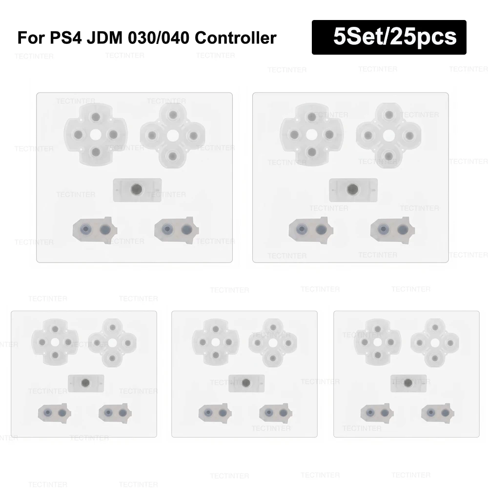 1-10Sets Conductive Rubber Pads for PS4 Controller Silicone Buttons Joystick Pads JDM-010/030/040 Replacement Kit Repair Parts