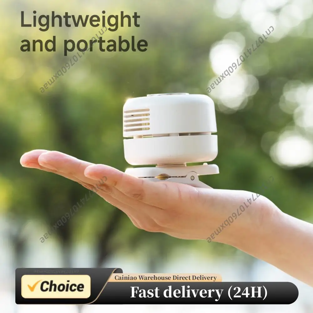 

Silent Mini Electric Fan 3 Speed Adjustable 1800mAh Battery Type-C Rechargeable for Travel Outdoor Office Women Men Gifts