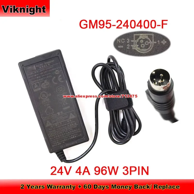 

Адаптер питания GM95-240400-F 24В 4А 96Вт, круглый, 3-контактный