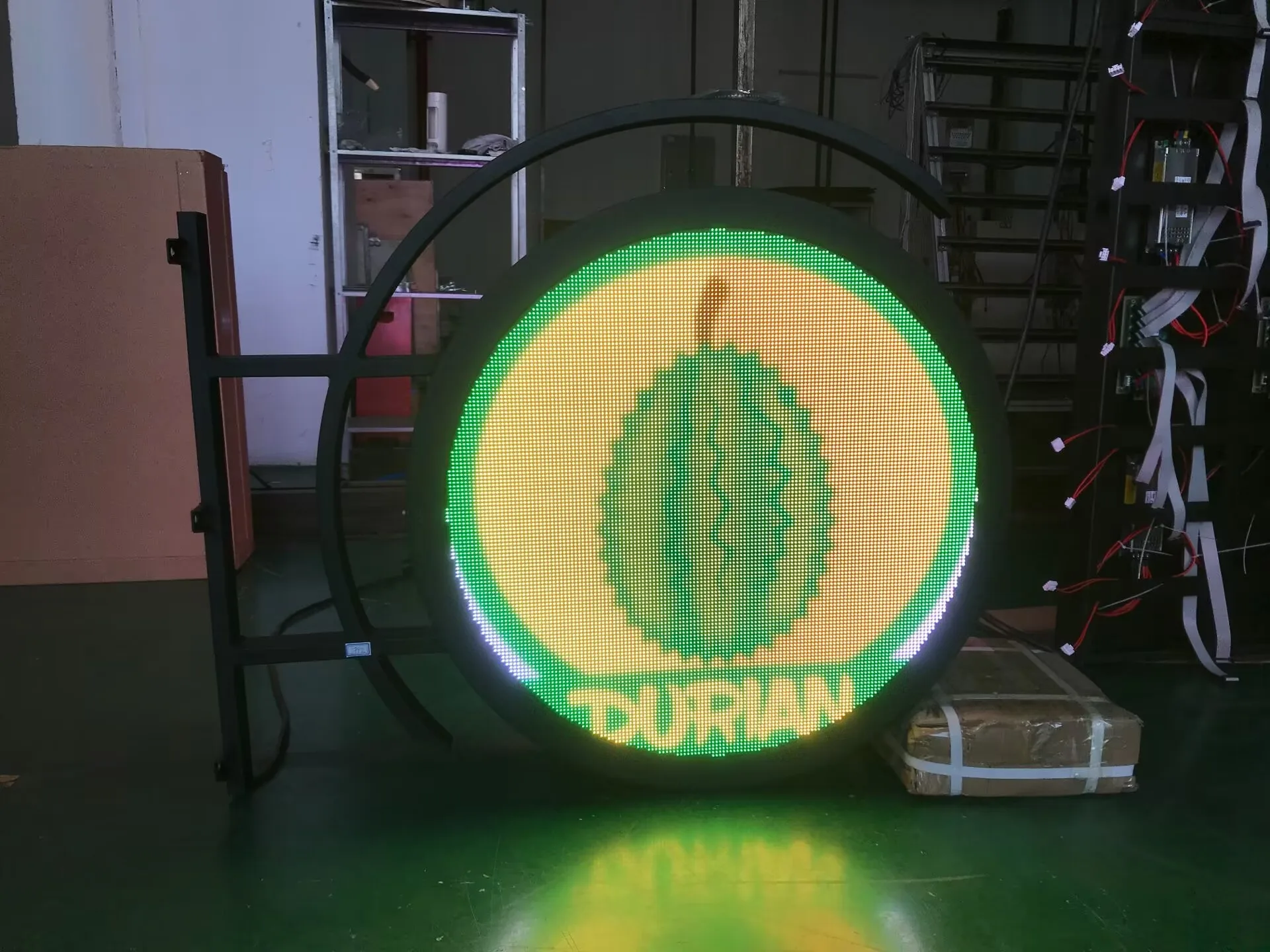 حار بيع P4.68 دائرة LED تسجيل HD فيديو الإعلان P4.68 في الهواء الطلق دائرة مستديرة LED العرض