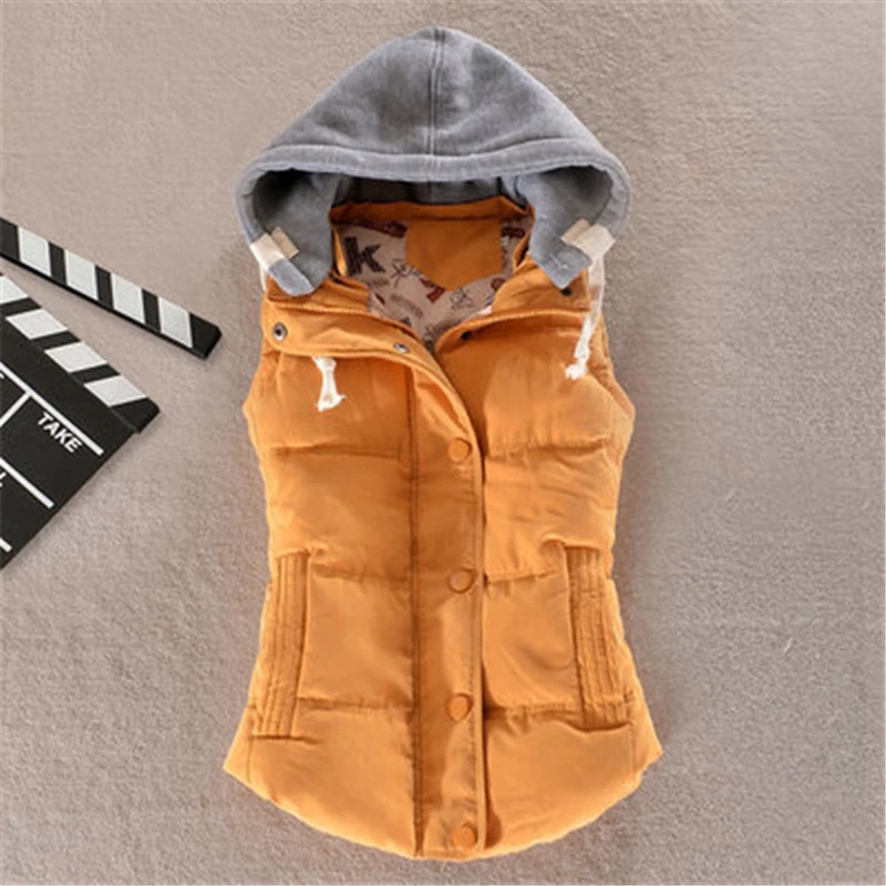 Imagem -05 - Jaquetas Básicas Cabolsa Mulher Colete Outono Inverno com Capuz Colete Feminino Veste Femme Parkas Chaqueta para Mujer Cabolsa Feminino Roupas