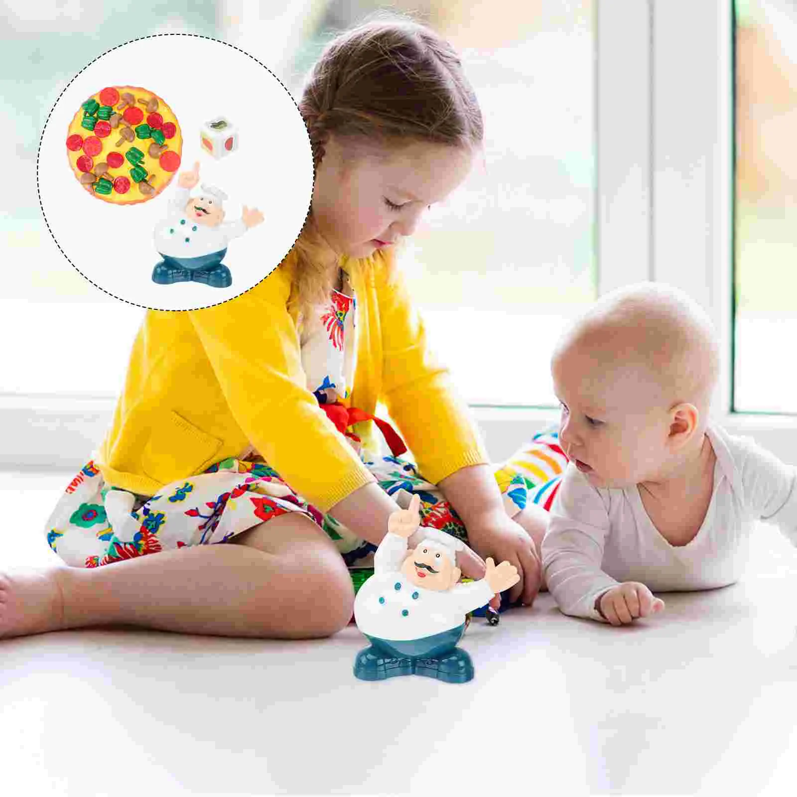 

Balancing Pizza Pie Game Toys for Kids Children Physical Topple Games Stacking Pile-Up Desktop Set Baby