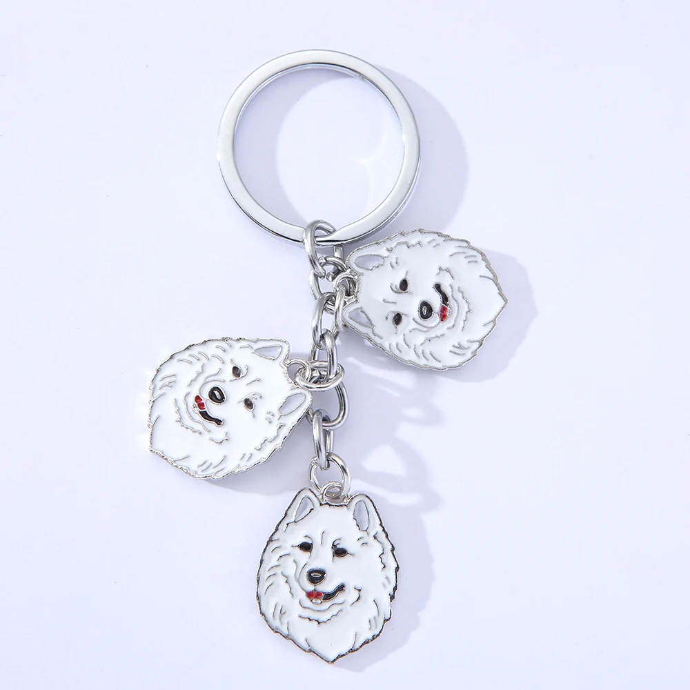 New Pet Dog Corgi Keychain Pendant Bag Charm Car Keyrings Cute Animal Keychains Men Metal Jewelry Gift Accessories