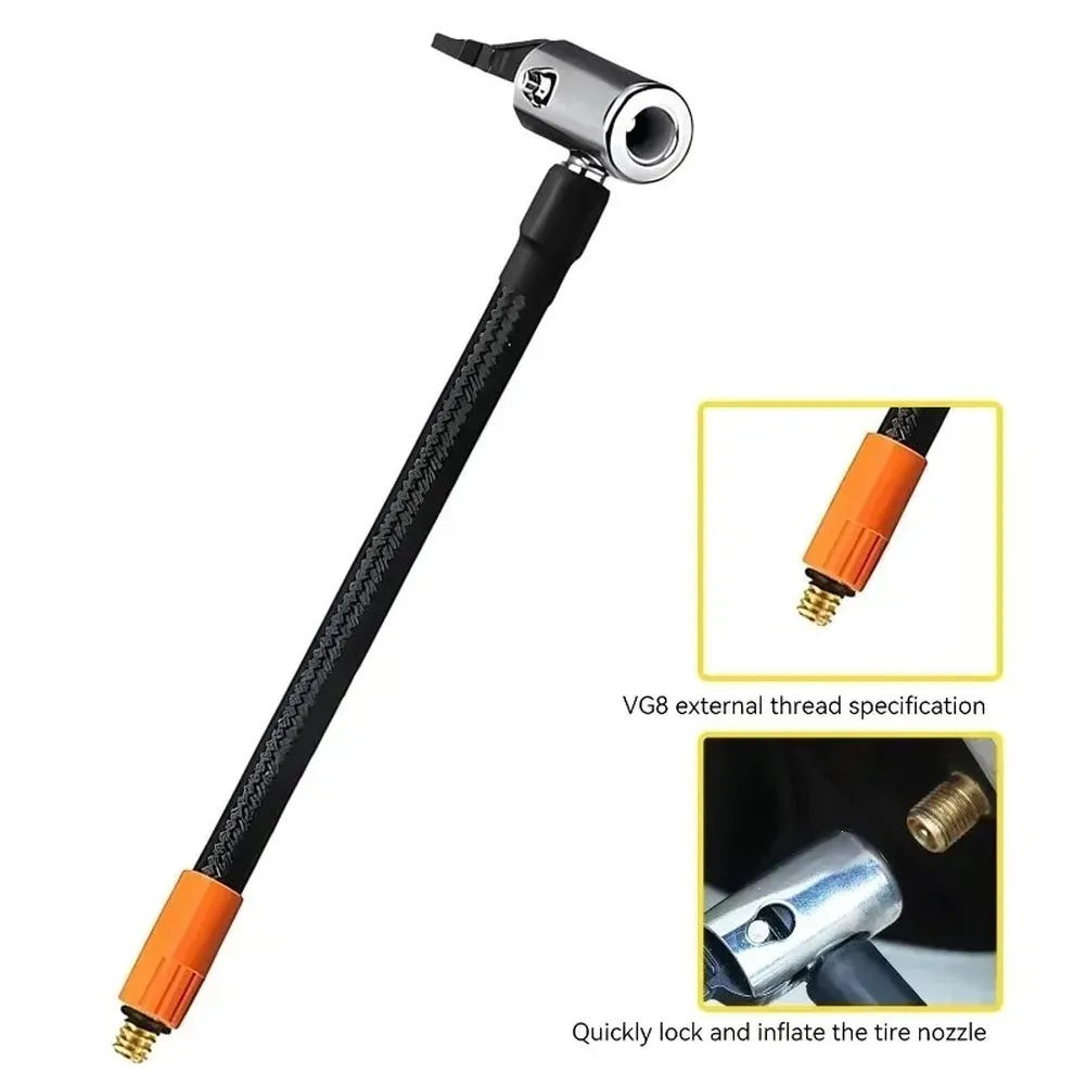 Car Air Pump Extension Tube M6 Thread Quick Inflation Hose Copper Connector 30-60CM Car Tire Air Inflator Hose Tube Adapter