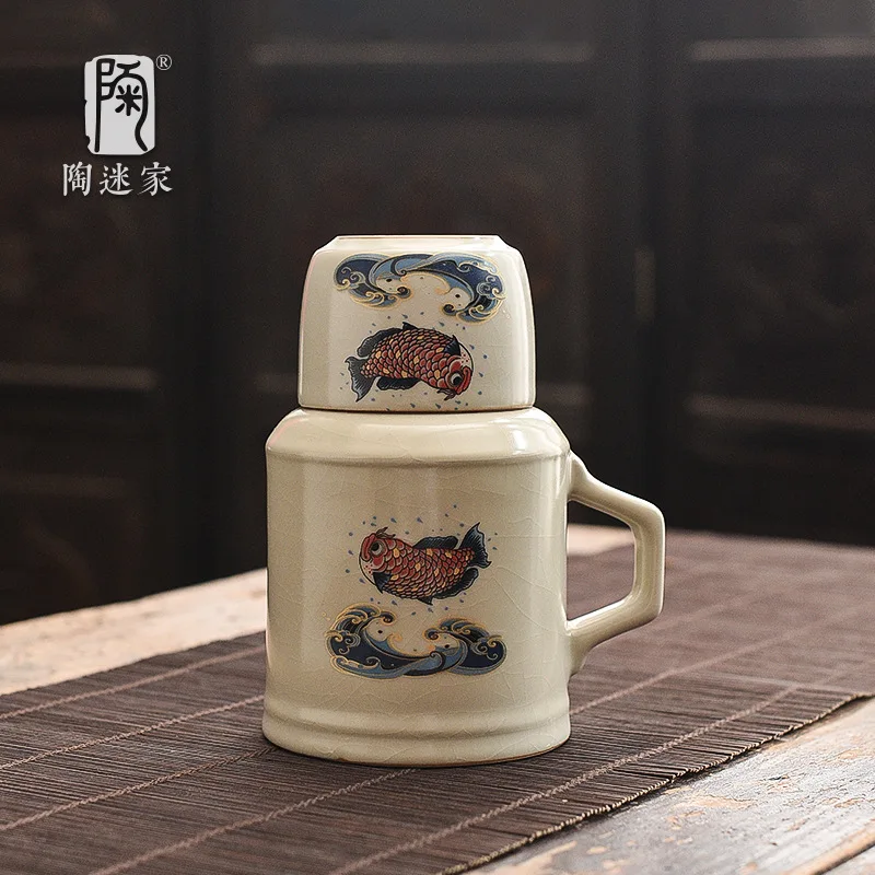 Tao Mi Huang Ru horno pequeño olla caliente nueva tetera de elaboración de cerámica china una olla con tapa una taza olla de aislamiento térmico portátil