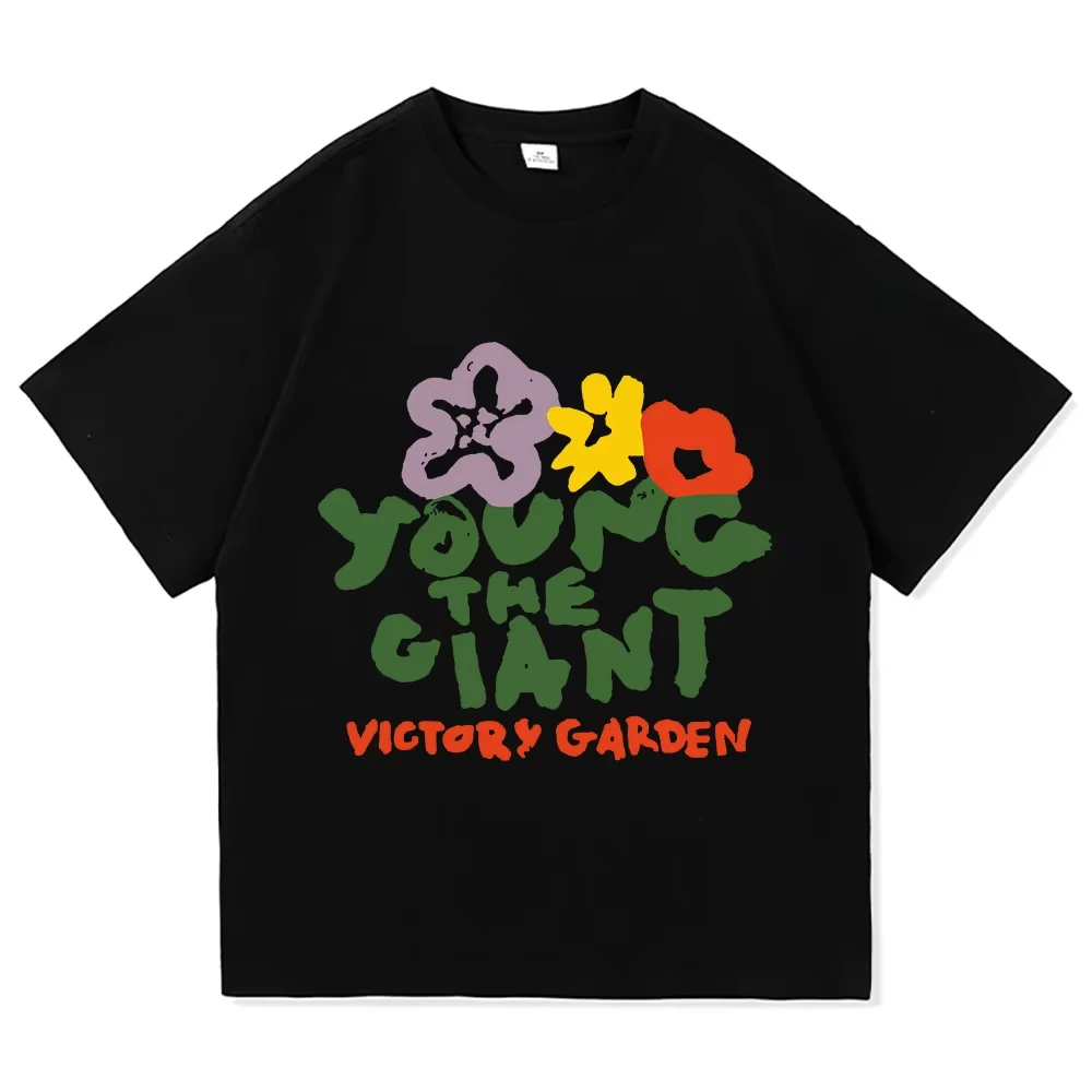 

Young The Giant Victory Garden TShirt Summer Short Sleeve Cotton Female T-shirt O-neck Fashion Design Graphic Merch Unisex Tees