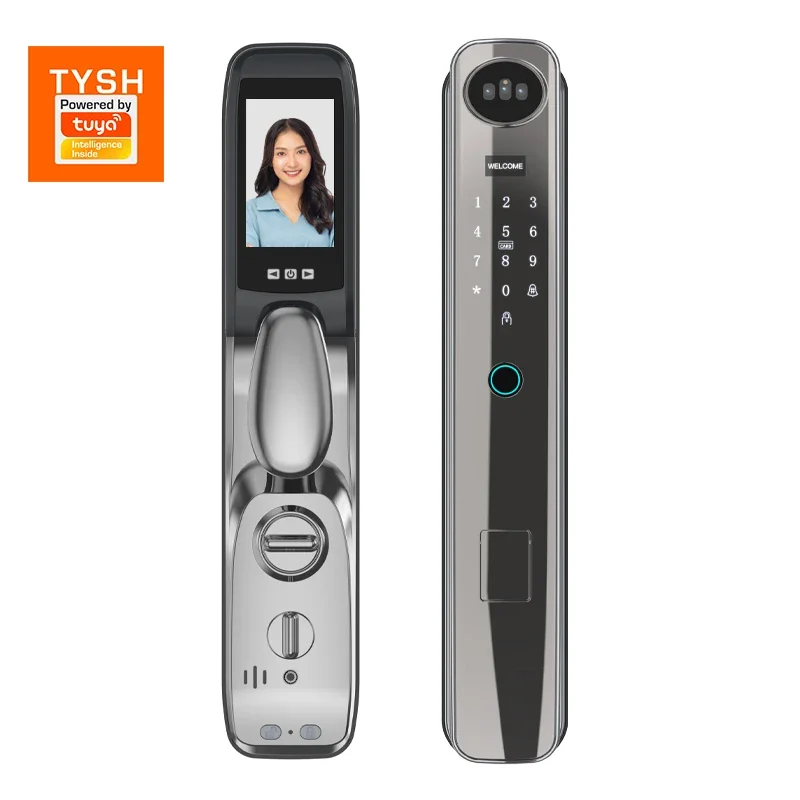 

High-quality Tuya Smart Door Lock Face Recognition Fingerprint Password remote unlock smart lock door