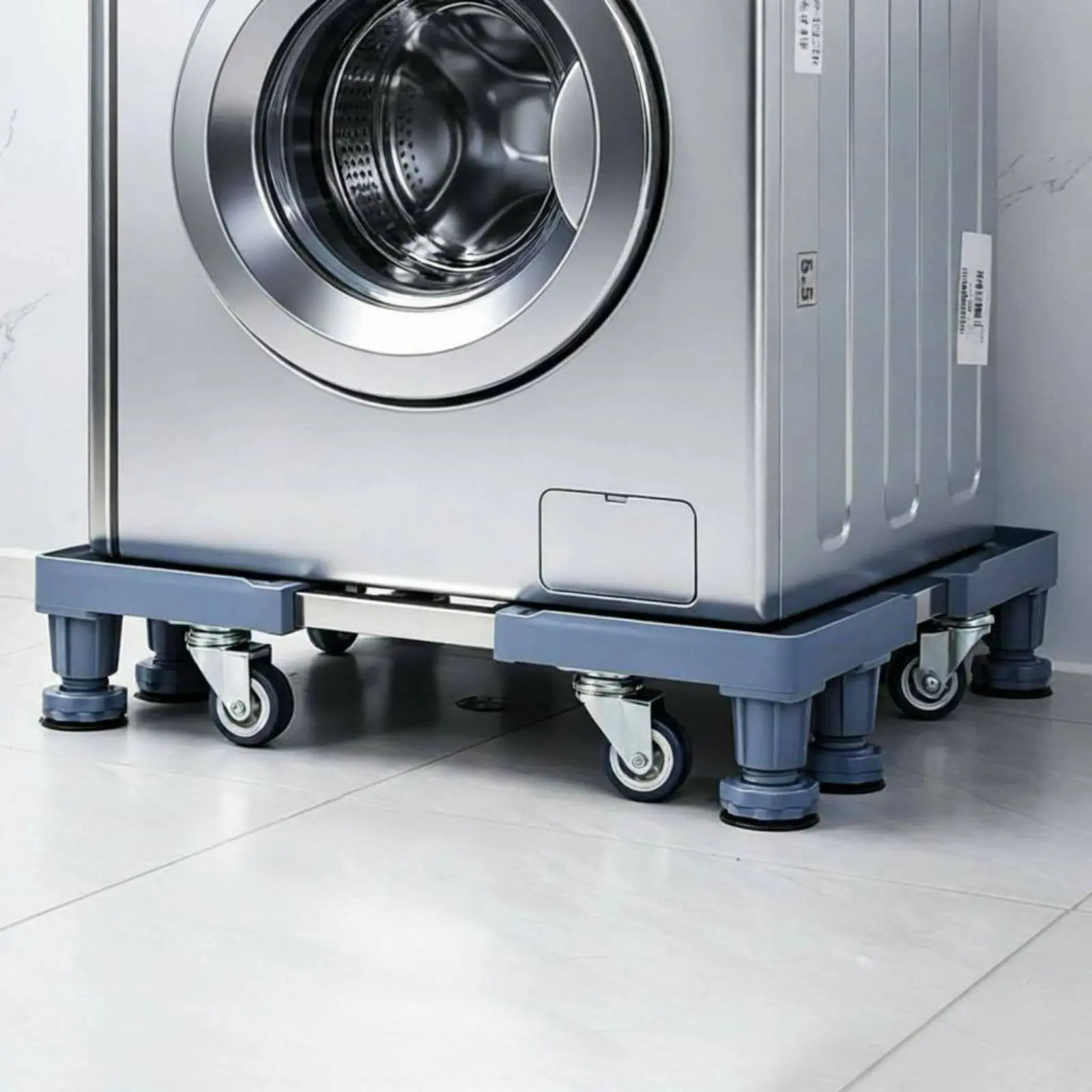 Washing Machine Stand Anti-Slip Adjustable Washer Base Appliance Dolly Stand Rolling Household Mover 360 Degree Swivel Wheels