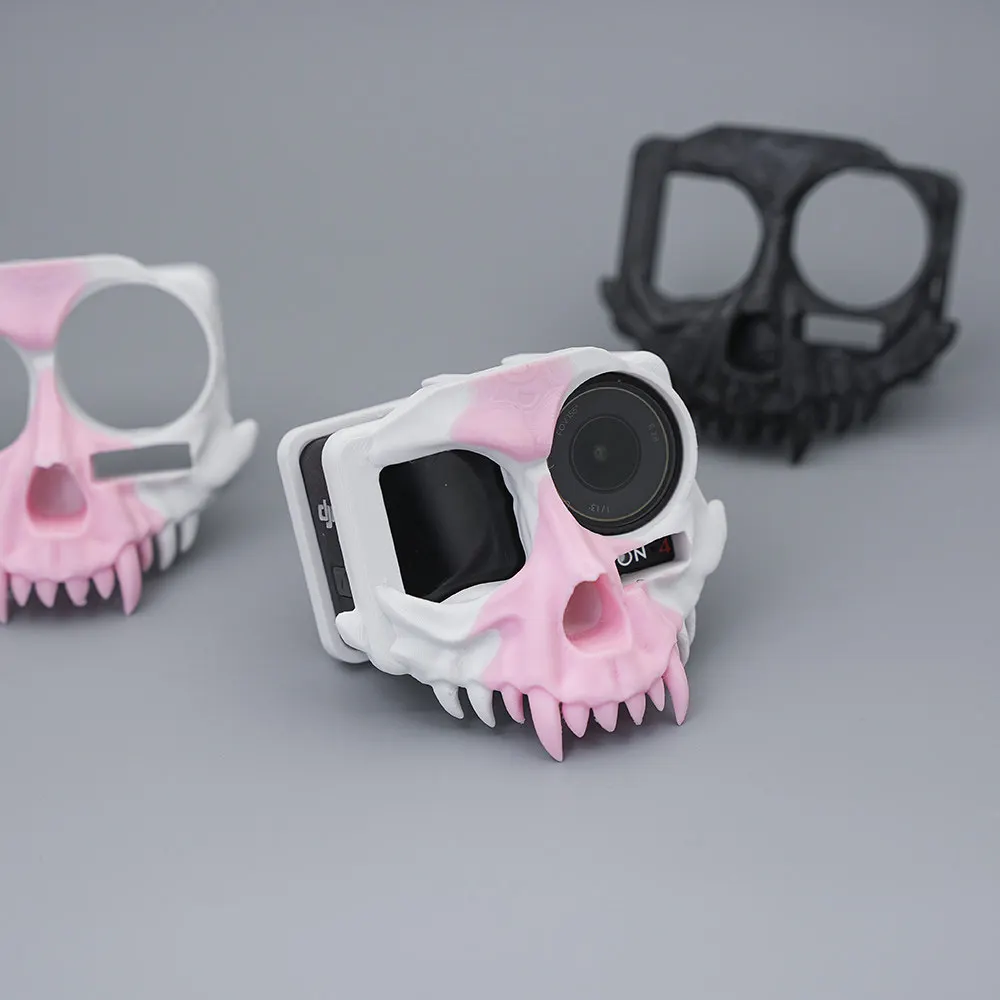 Personalized Action Camera Protective Case with Distinctive Skull Design Protection Cover for DJI OSMO Action 4/5