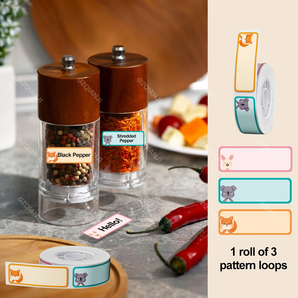 Niimbot Flower Pattern For D110/D11/D101 Smart Portable Label Printer Thermal Label Paper Waterproof Stickers Fast Printing