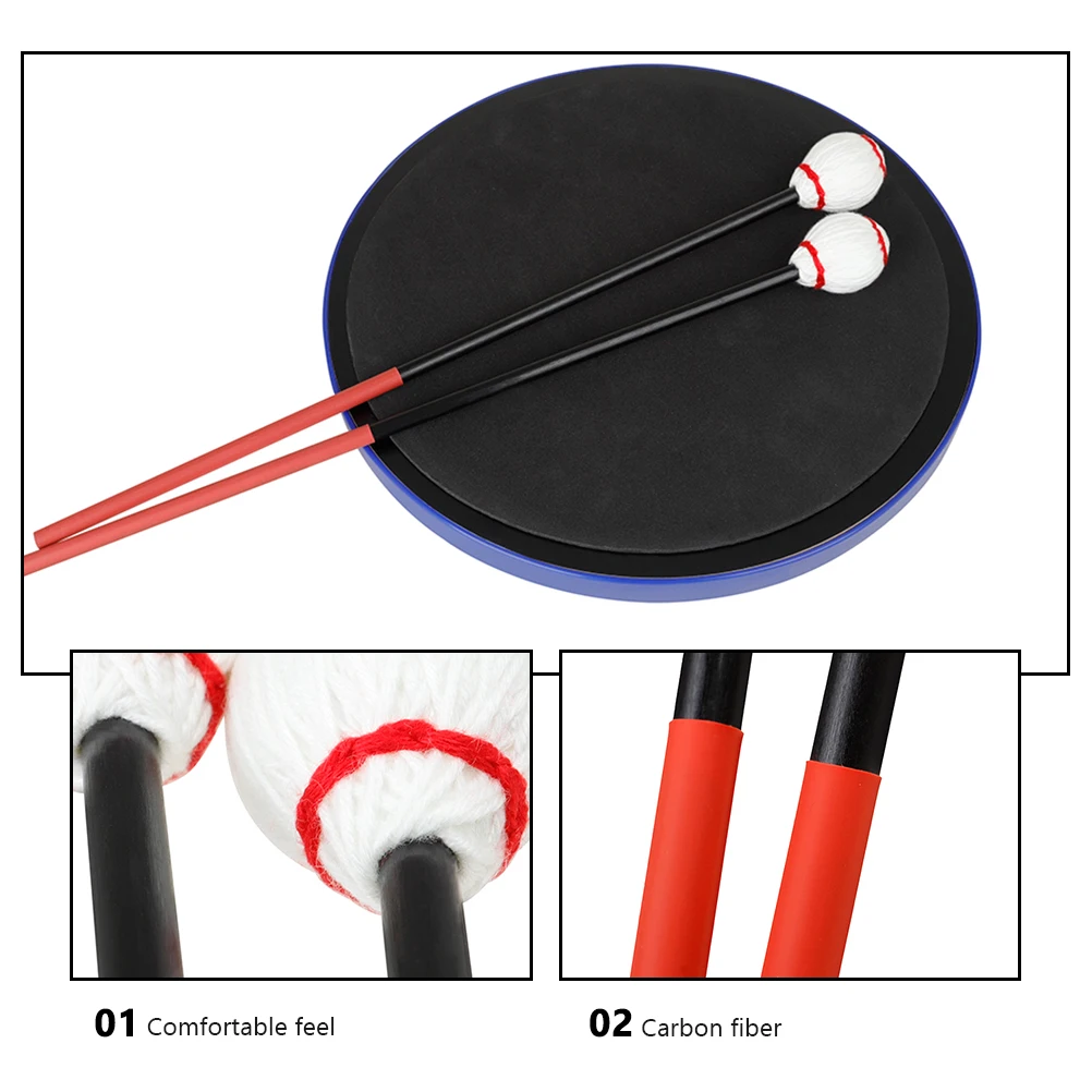 

2Pcs Marimba Hammers Carbon Fiber Reliable Professional Mallets Xylophone Percussion Instrument Accessories Xylophone Mallets