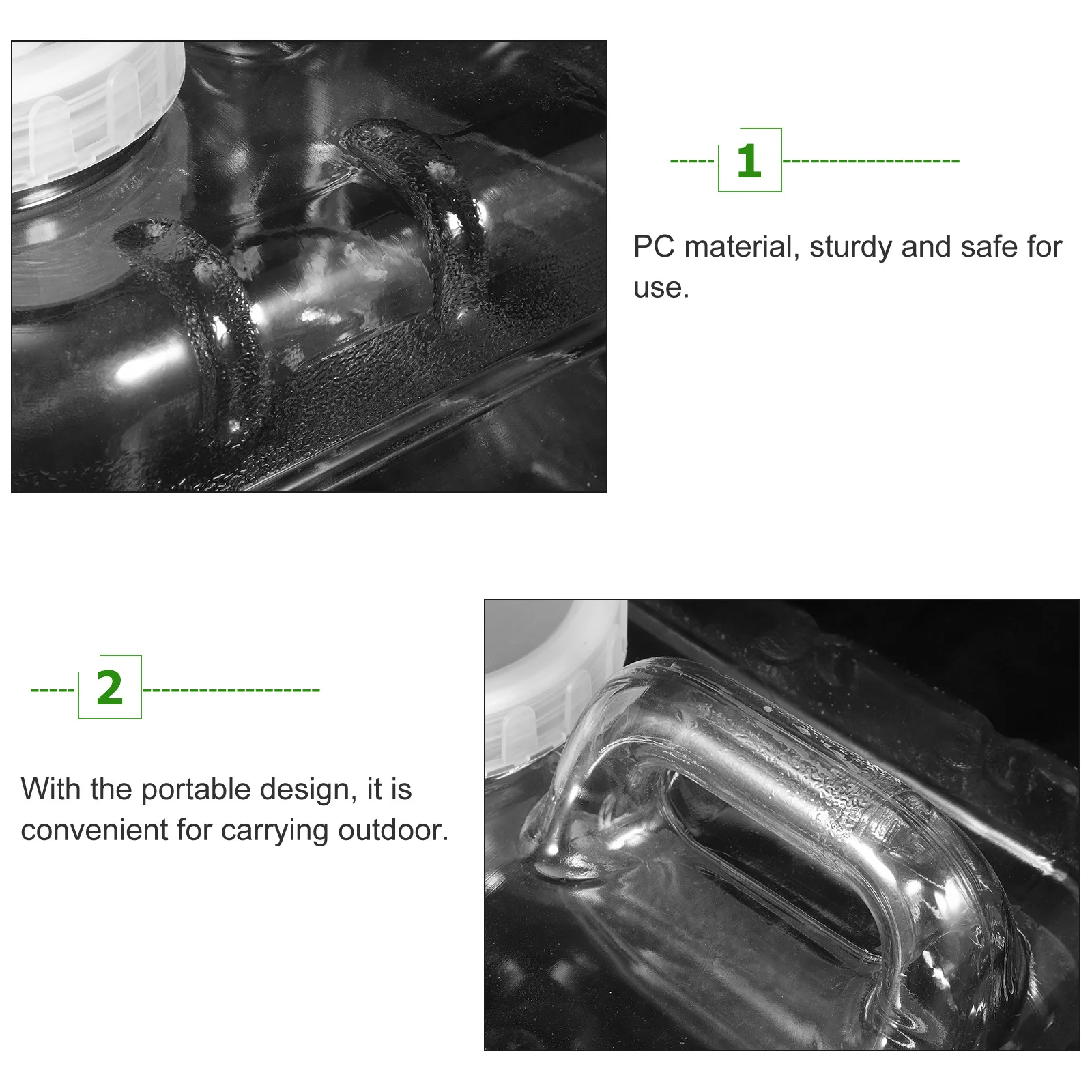 

1 Set Portable Container Large Capacity Camping Bucket Durable Pc Material Outdoor Travel Beach Bbq Use Water Carrier With Tap