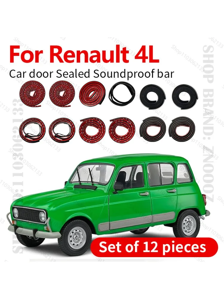 Pour 1961-1992 Renault 4L bande d'étanchéité de porte de voiture en caoutchouc Double couche protecteur d'étanchéité bande insonorisée bande d'étanchéité anti-poussière 12 pièces
