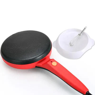 220V Non-stick Electric Crepe Pizza Maker Pancake Machine Non-stick Griddle Baking Pan Cake Machine Kitchen Cooking Tools Crepe