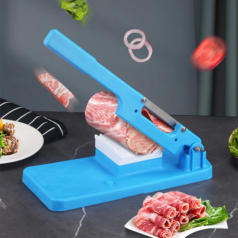 Multifunctional Table Slicer Frozen Meat Cutting Machine Beef Herb Mutton Rolls Cutter Meat Slicer Vege Cutter Kitchen Tools