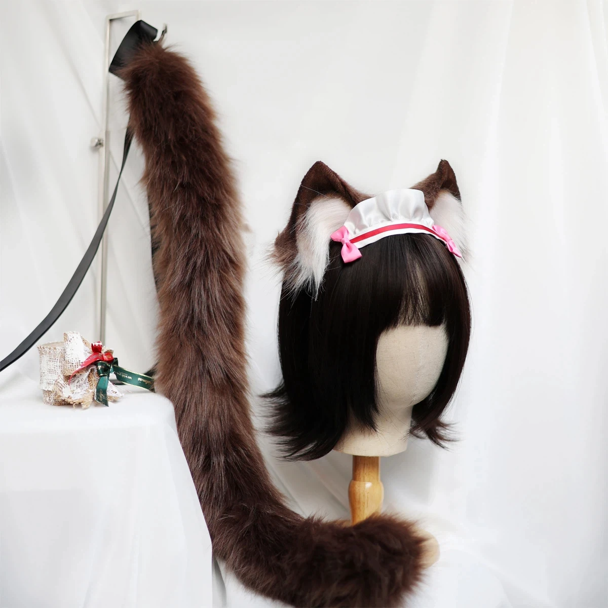 fait-a-la-main-anime-bete-chocola-vanille-blanc-jaune-chat-neko-oreilles-de-renard-cerceau-de-cheveux-bandeau-queue-pour-jeu-de-noel-fete-cosplay