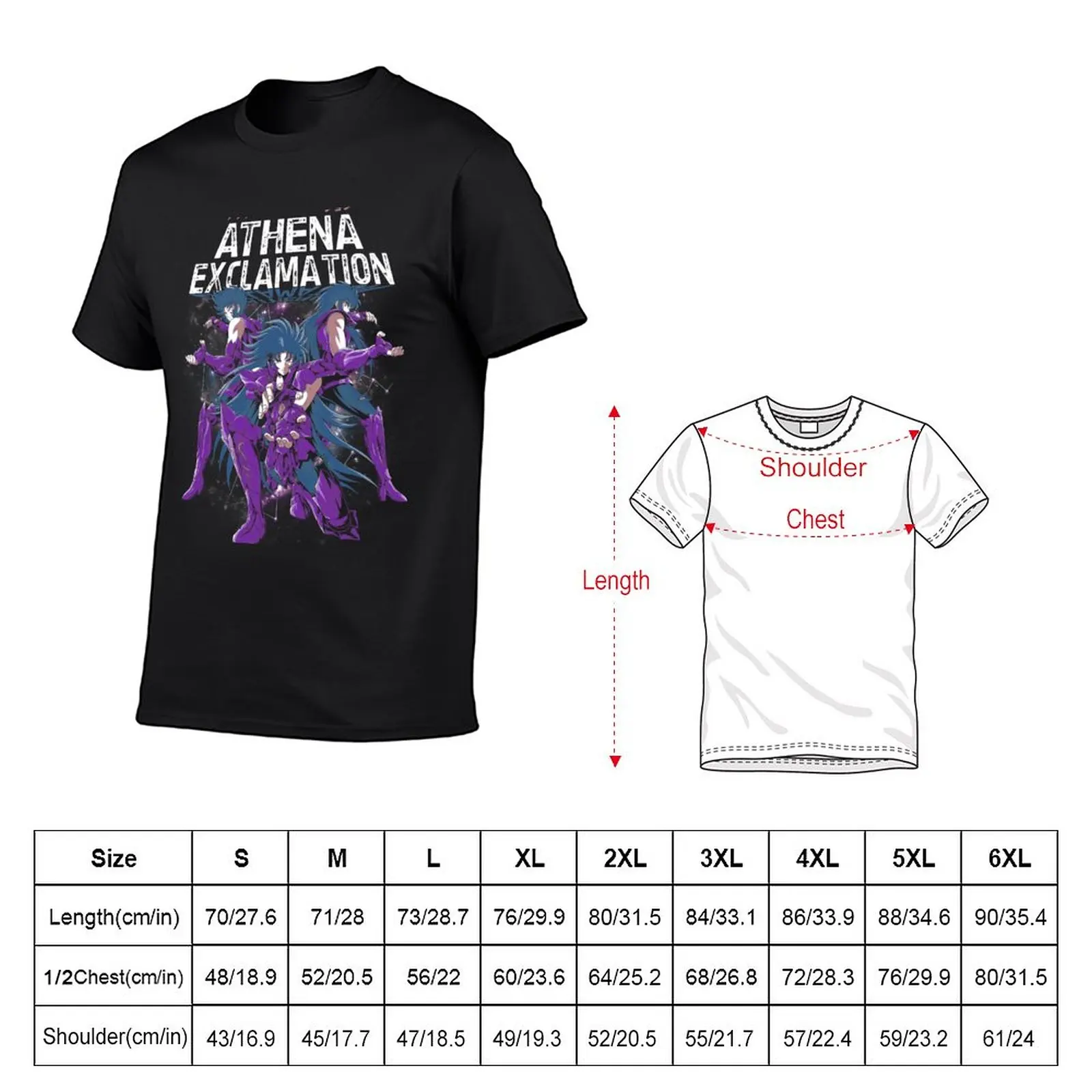 Athena Exclamation T-Shirt quick drying kawaii clothes anime clothes t shirt for men