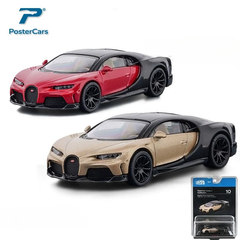 

Плакат-автомобили, моделирование 1/64, Chiron Supersport, модель автомобиля, металлическая игрушечная машина, детская коллекция подарков для мальчиков, хобби, миниатюрная Voiture