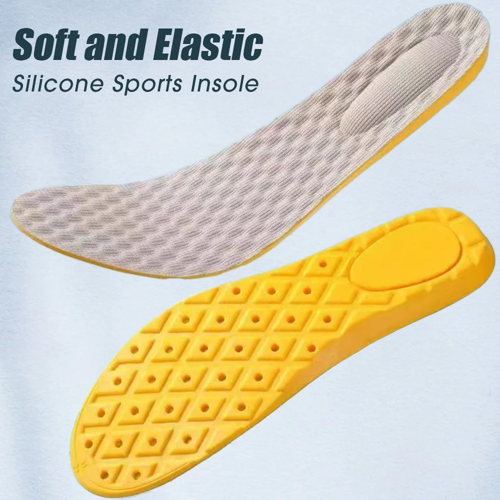 Sports Insoles For Feet Soft High Elasticity Inserts Shock-Absorbing Template Deodorant Insole Men Women Shoe Sole 1 Pair