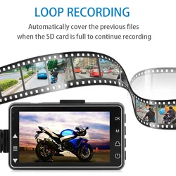 SE300 Motorcycle DVR Camera Front Rear View Dash Cam Video Recorder 1080P Waterproof Night Vision Display Dual  Leans