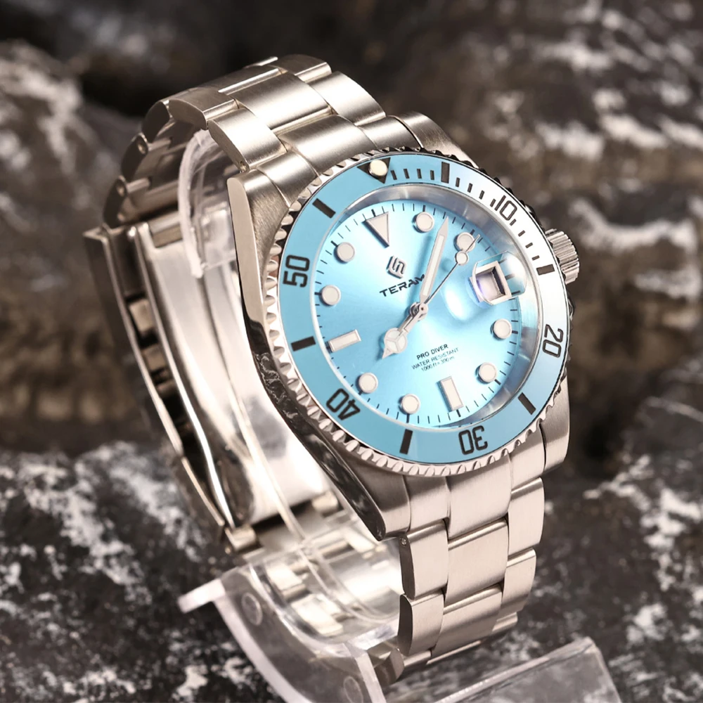 TERAMI 2024 New Diving Watch Luxury NH35 Automatic Movement Machinery Watches 316L Sapphire Glass Ceramic Bezel 30Bar Wristwatch