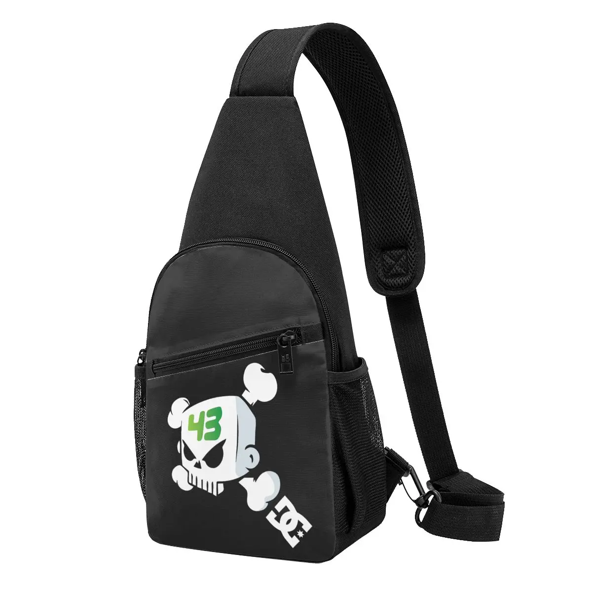 Ken Block Skull 43 Chest Bag Men Sling Crossbody Backpack Chest Bag Travel Hiking Daypack Shoulder Bag