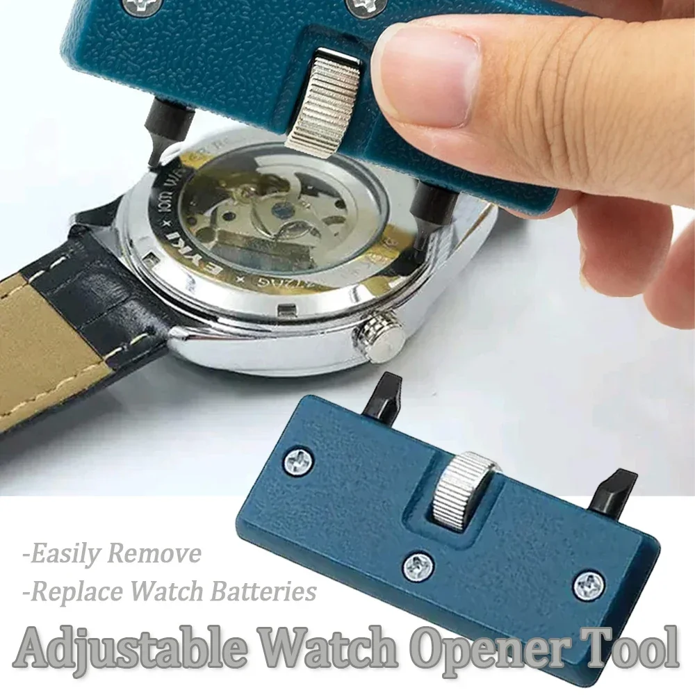New Adjustable Watch Opener Back Case Tool Press Closer Remover Wrench Screw Wrench Repair Kits Tools Watch Battery Remover image 2